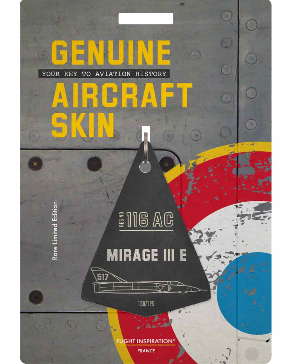 Mirage III Delta Engraved / Raw Grey - Raw Aluminum