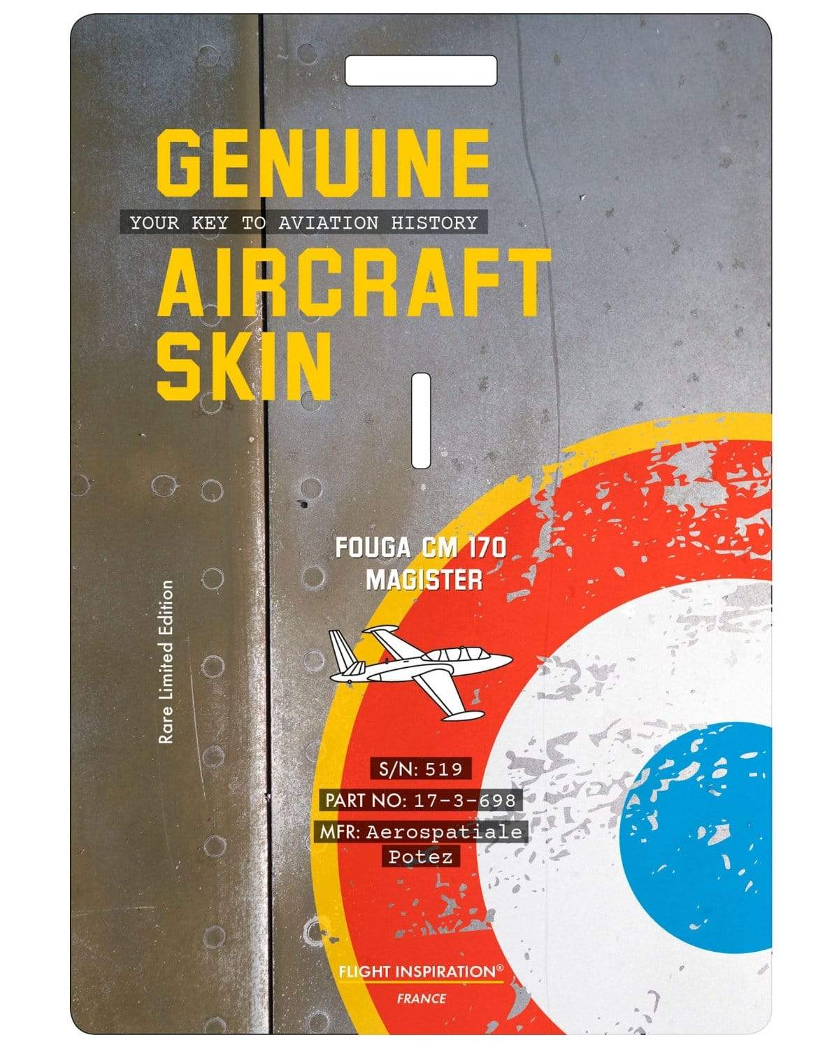 Blister solo recto pour Porte-Clé Aéro Fouga CM-170 - Flight inspiration.com