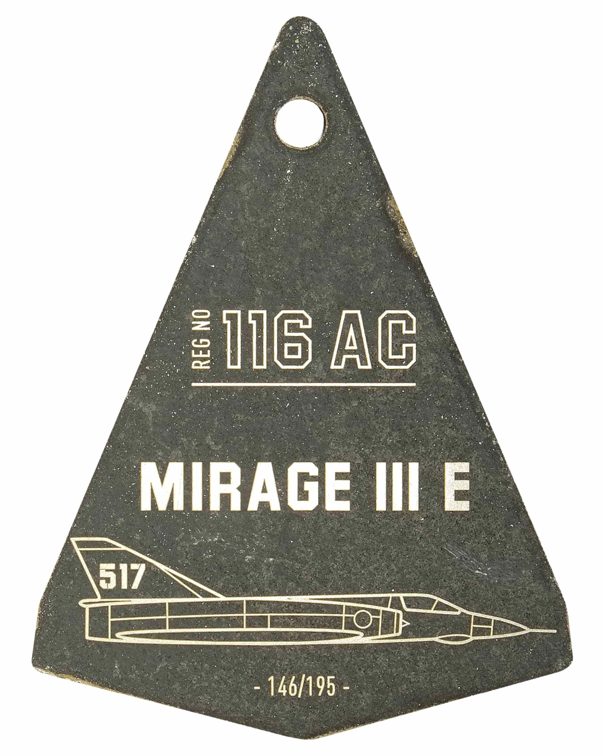 Mirage III Delta Engraved / Raw Grey - Raw Aluminum