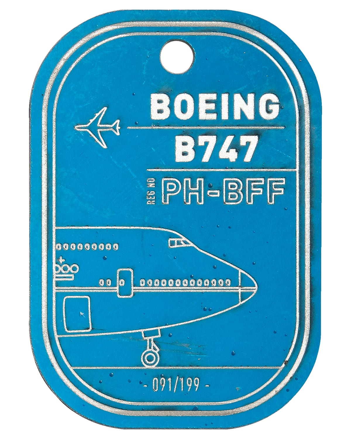 Authentic Boeing B747- KLM white Aircraft Skin Keychain made in France ...