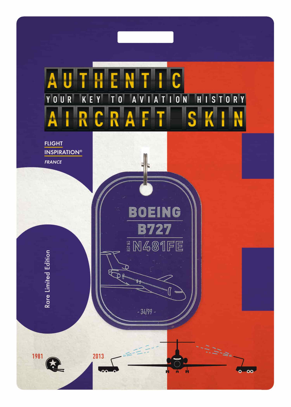Genuine Boeing B727 - Fedex - Purple - Aircraft Skin Keychain made in ...