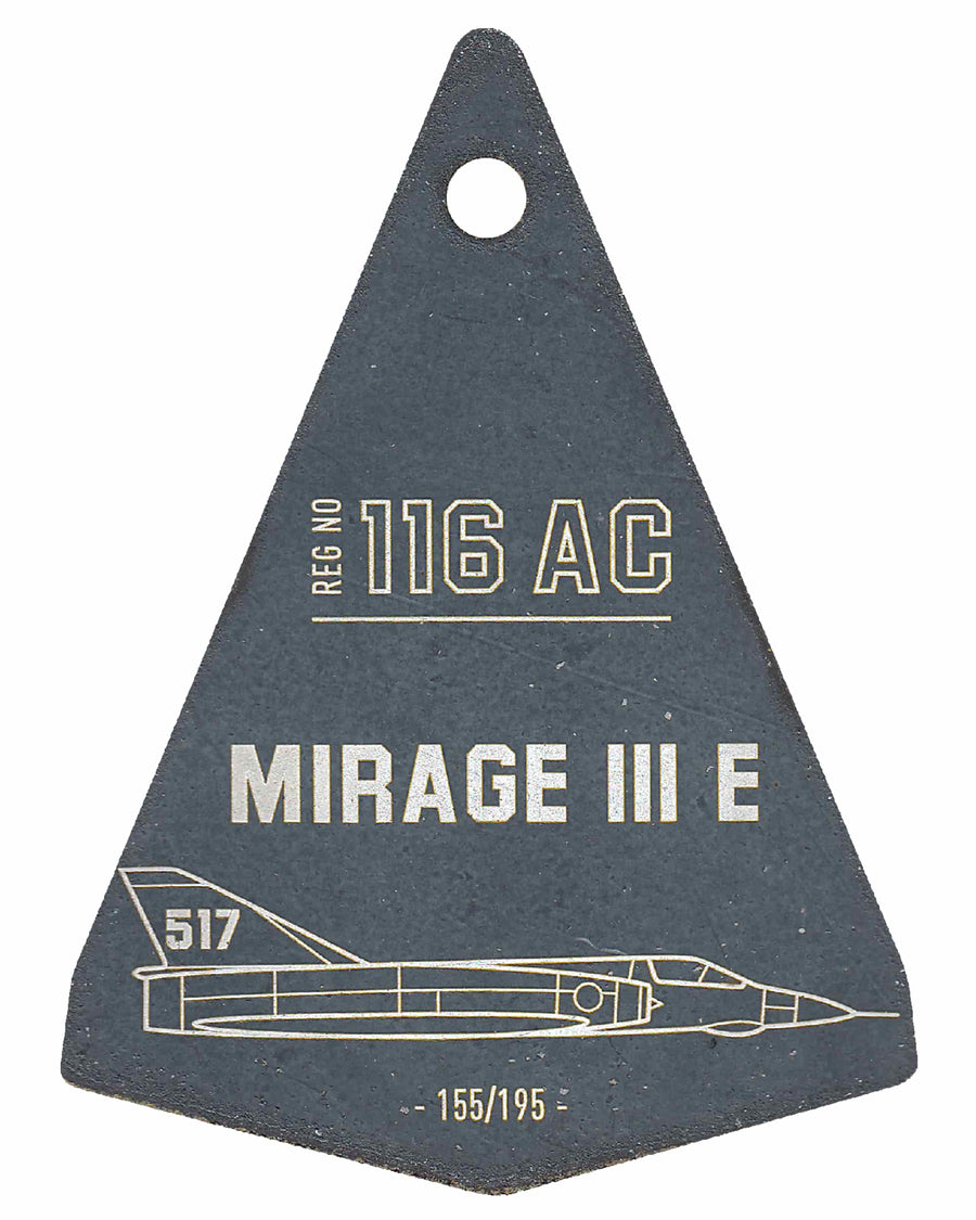 Mirage III Delta Engraved / Raw Grey - Raw Aluminum