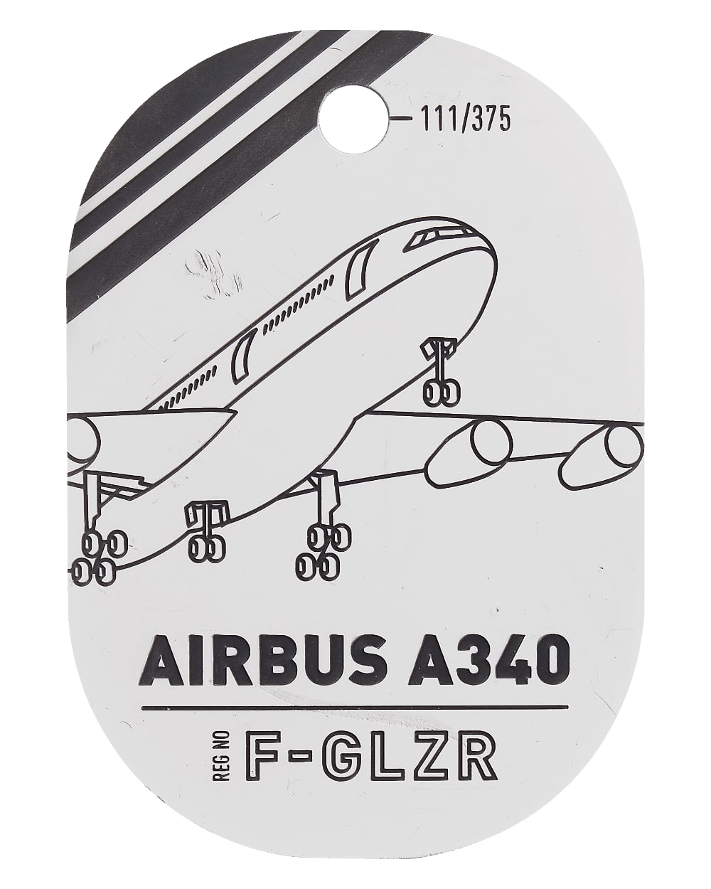 Authentic Aircraft Skin Keychain from an Airbus A340 - Air
